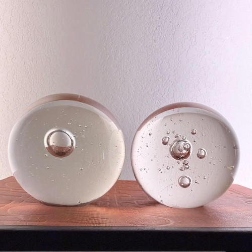 Mid century heavy art glass - heavy,